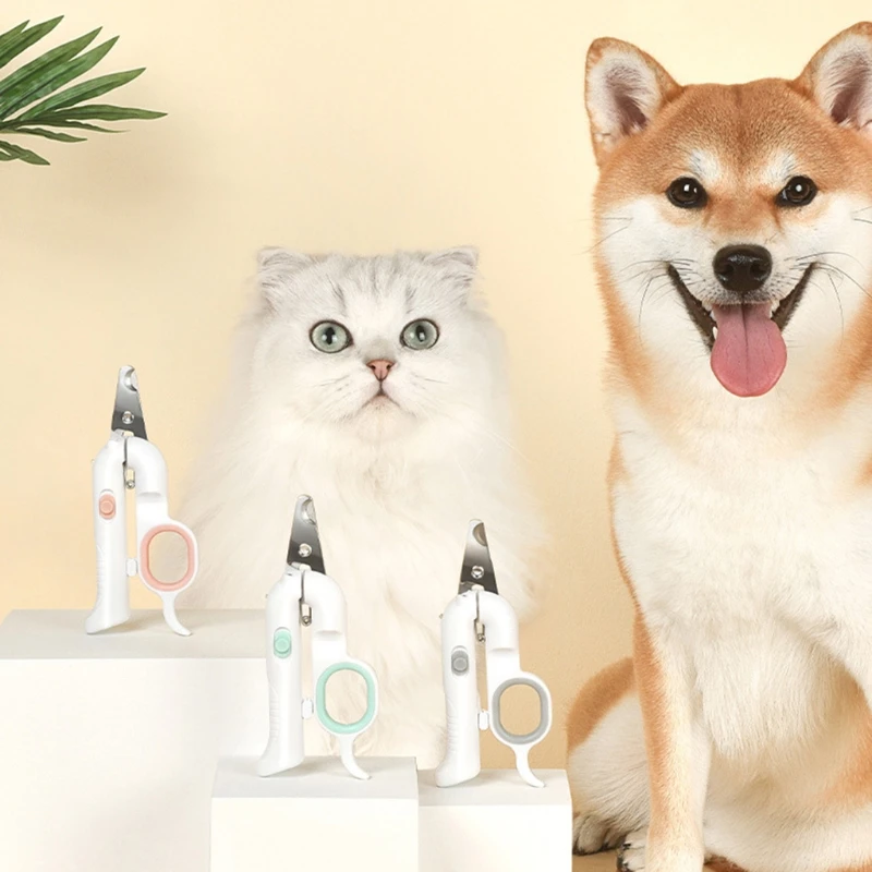 

Pet Cat Dog Nail Clipper Cutting Machine Beauty Scissors LED Lighting Puppy Kitten Grooming Claw Nails Trimmer