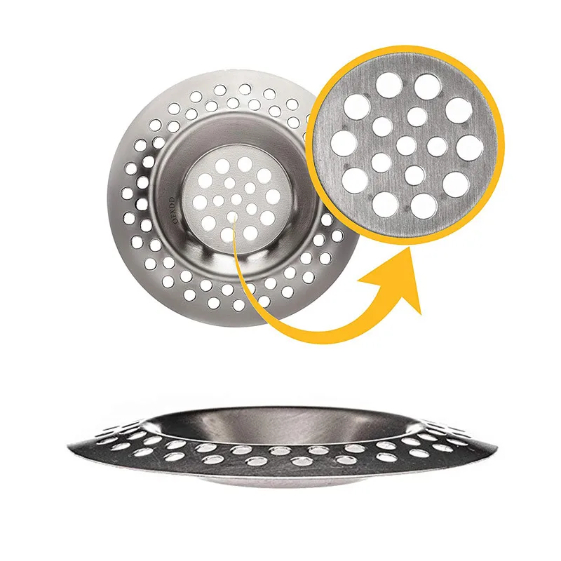 

Stainless Steel Kitchen Sink Strainer Drain Hole Filter Trap Kitchen Sink Filter Bathroom Floor Drain Cleaner Waste Screen Net