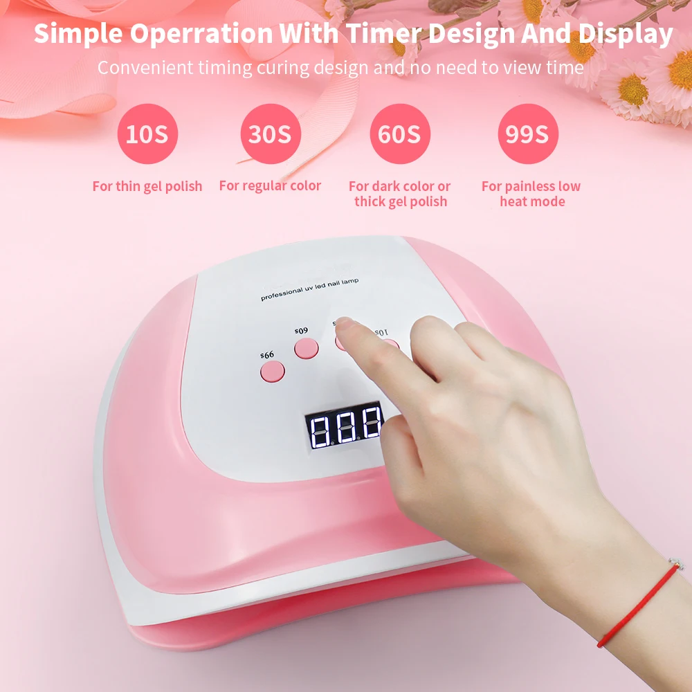 УФ-лампа для маникюра Сушилка ногтей 90/Вт двухручная лампа отверждения УФ-гель с