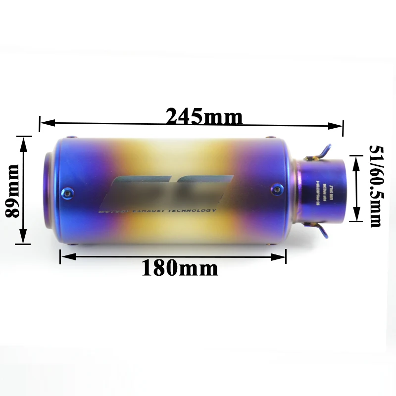 51 мм 61 Универсальный мотоцикл глушитель труба Скутер грязи велосипед ямы
