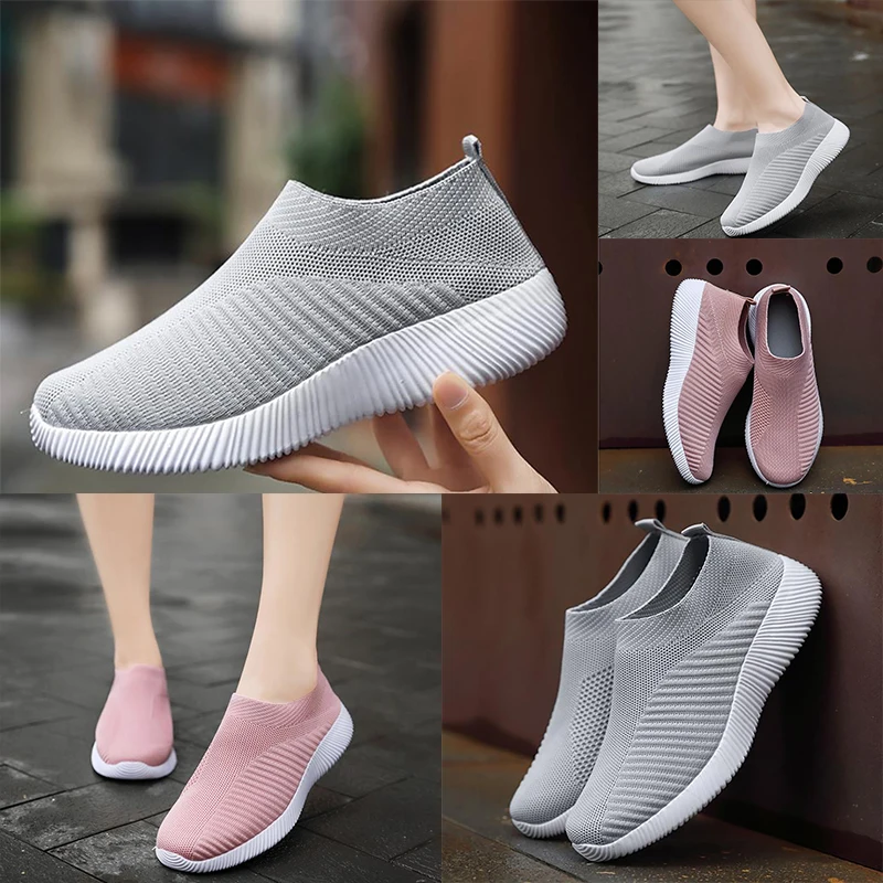 

New high quality wholesale moms shoes flying socks womens shoes cross border leisure soled sports shoes elderly shoes 35