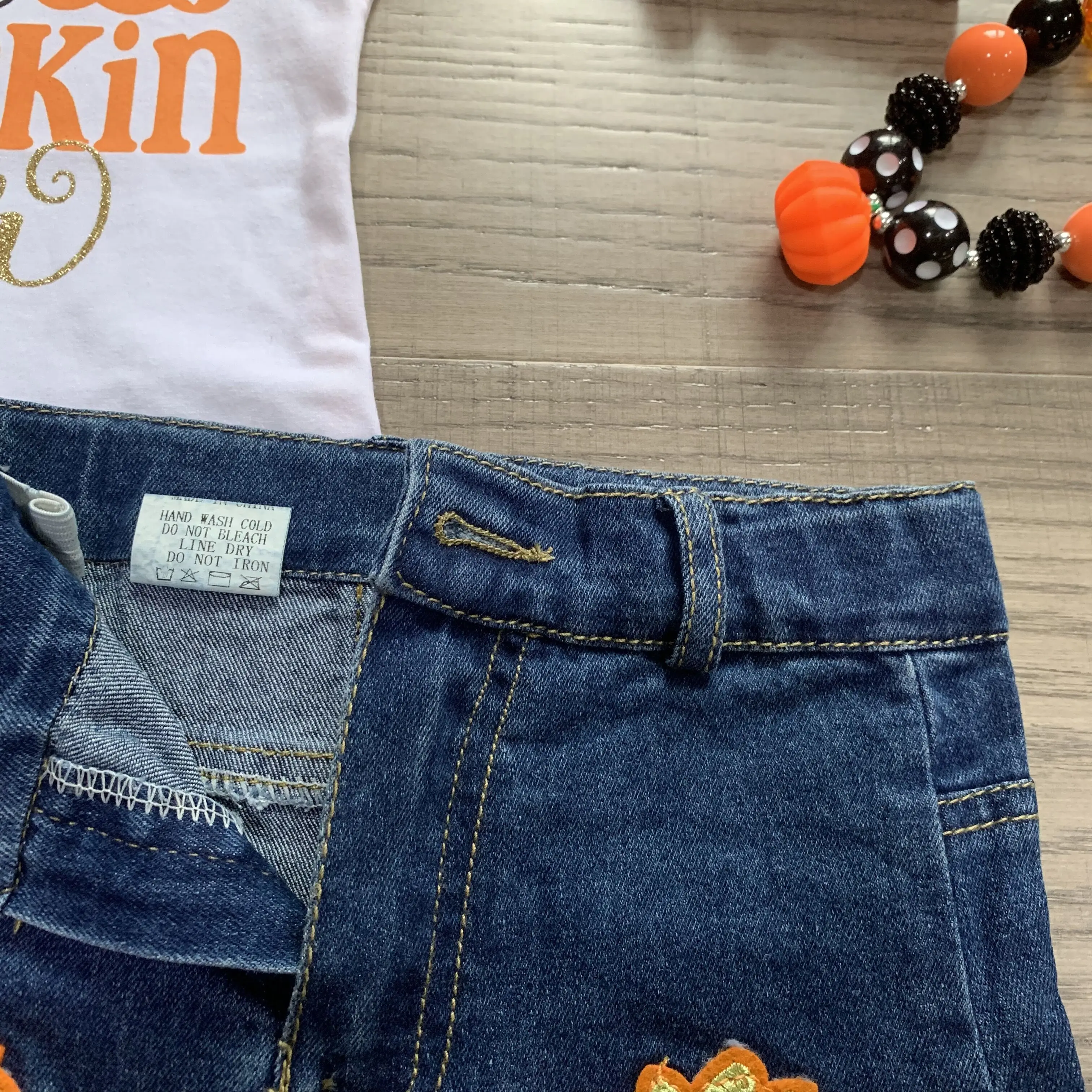 Джинсы для девочек Girlymax на Хэллоуин осень/зиму эксклюзивная детская одежда милый