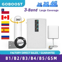 GOBOOST 3G Cellular Repeater Tri-Band 850 900 LTE 1800 Phone 4G Signal Amplifier GSM 1900 Omni Antenna DCS Booster 70dB Gain Kit