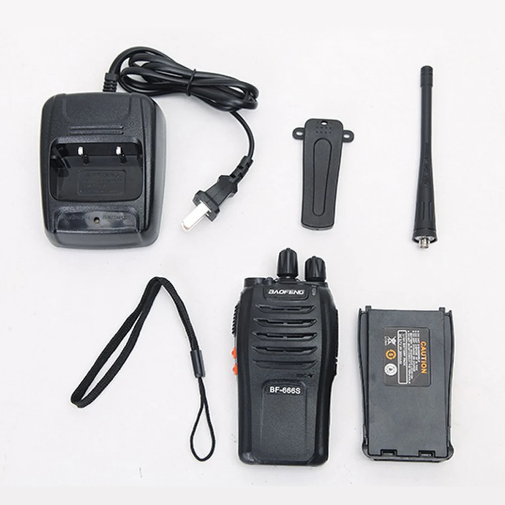 Baofeng BF-666S Mini Walkie Talkie USB Fast Charge 5W UHF 400-470MHz Ham Portable Radio Set Woki Toki 10km | Спорт и развлечения