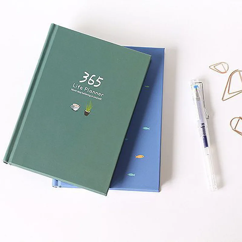 

365 Planner Agenda Notebook Yearly Daily Plan Journal Record Life Colorful Inner Page Illustration Stationery Children Girl Gift