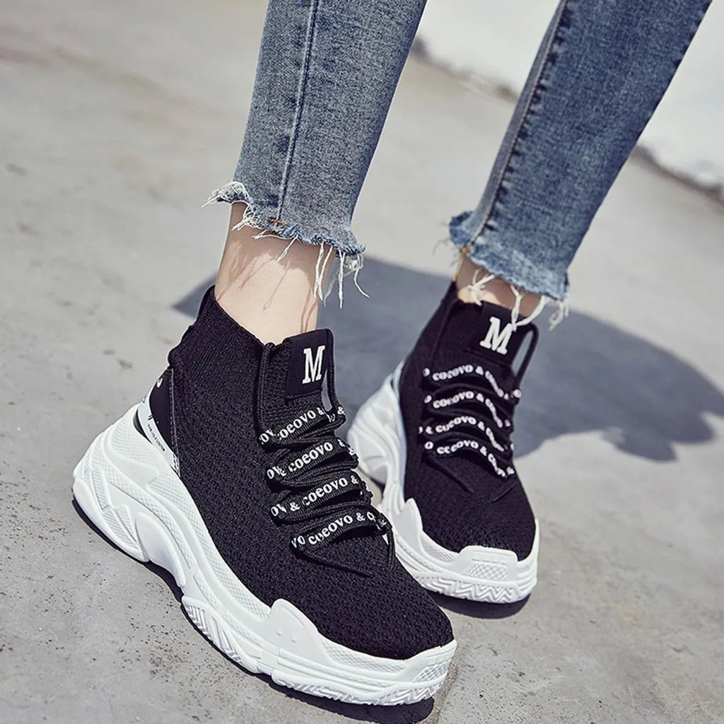 Женские кроссовки с высоким берцем Новое поступление дышащие зимние теплые на