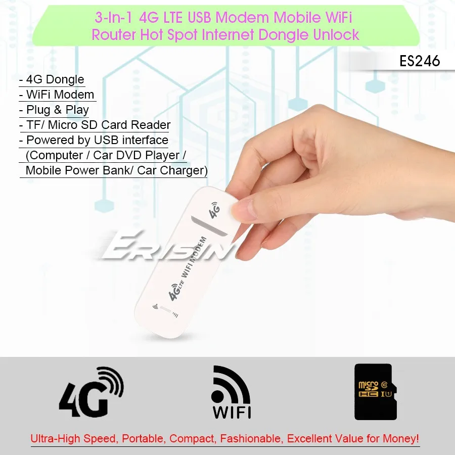 246 4G LTE Dongle WIFI модем для создания горячей точки высокоскоростной TF/SD кардридер |