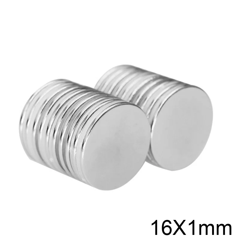 

10/20/50/100/200pcs 16x1 mm Rare Earth Magnets Diameter 16x1mm Small Round Magnet 16mmx1mm Permanent Neodymium Magnetic 16*1 mm