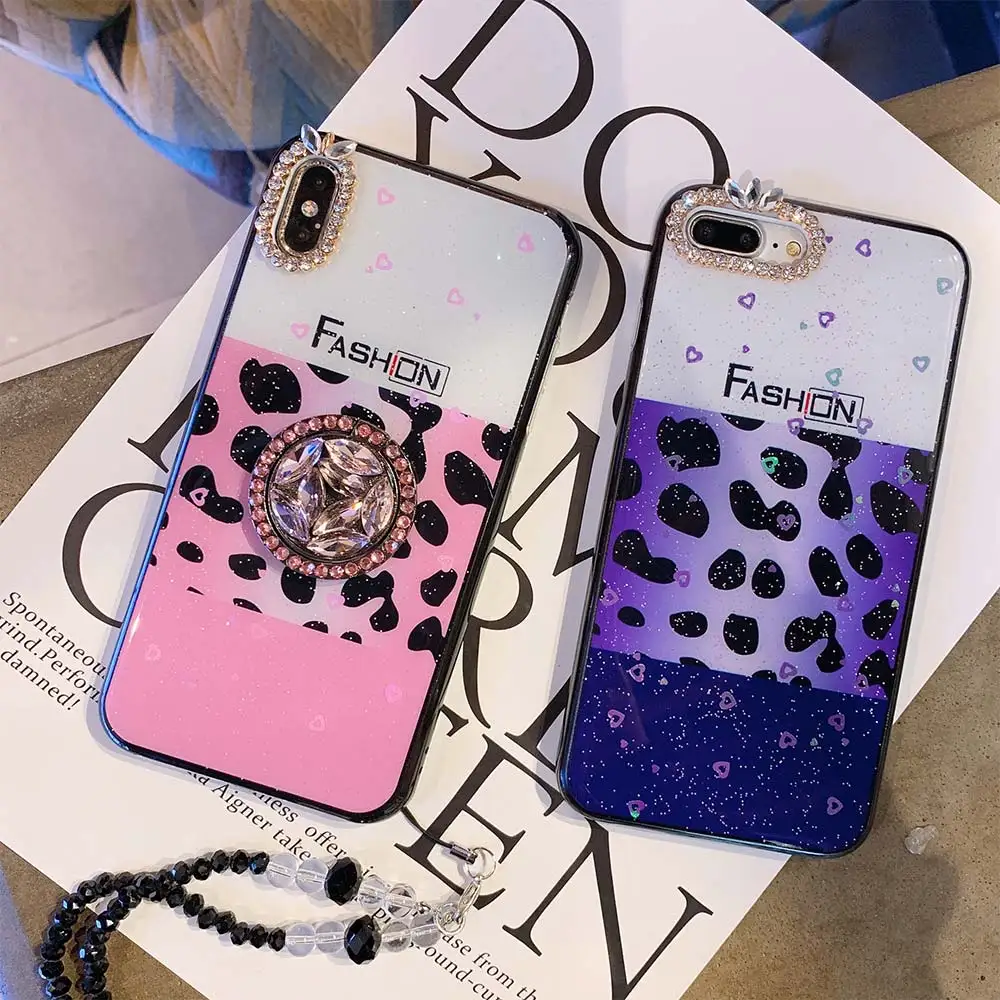 Чехол для телефона с леопардовым принтом KISSCASE Fundas iPhone XR X 7 8 Plus чехлы кольцом и