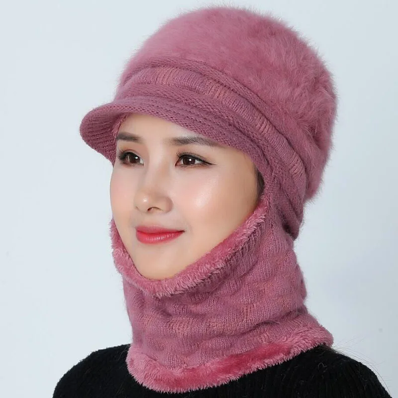 Skullies Beanies женская зимняя шапка для мамы вязаная шапочка для девочек шарф женская шапка для женщин шерстяная Круглая Шапочка Шапка Зимняя маска шапка
