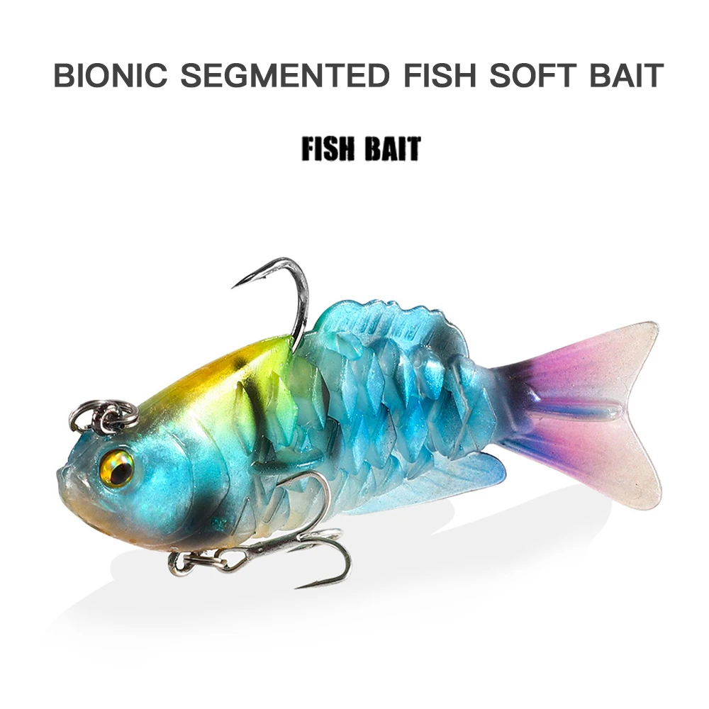 

1Pcs Multi-Section Fishing Lures Soft Baits Grouper Largemouth Bassjigging Wobblers Artificial Bait Prop Topwater Catfish Tackle