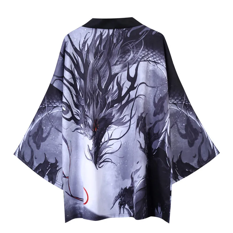 Мужской кардиган кимоно haori yukata костюм самурая пиджак рубашка|Одежда Азии и
