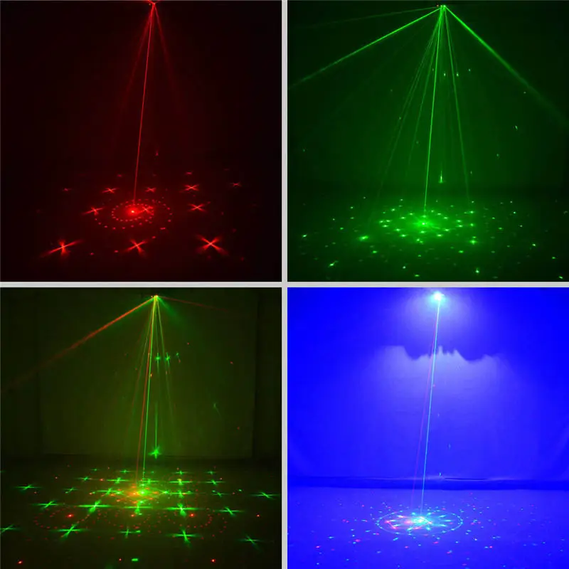 

Mini Remote Music 96 Pattern Red Green Laser Effect Projector Lights 3W Blue LED Lamp Home Party Show Stage Lighting SL96RGRG