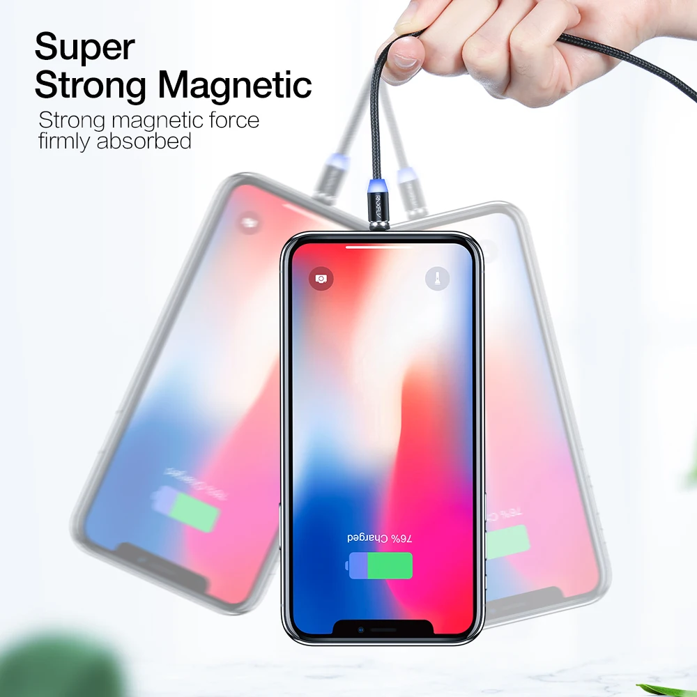Магнитный USB-кабель RAXFLY 2 в 1 нейлоновый кабель Micro USB Type-C для iPhone 11 X XR 7 8 магнитный C