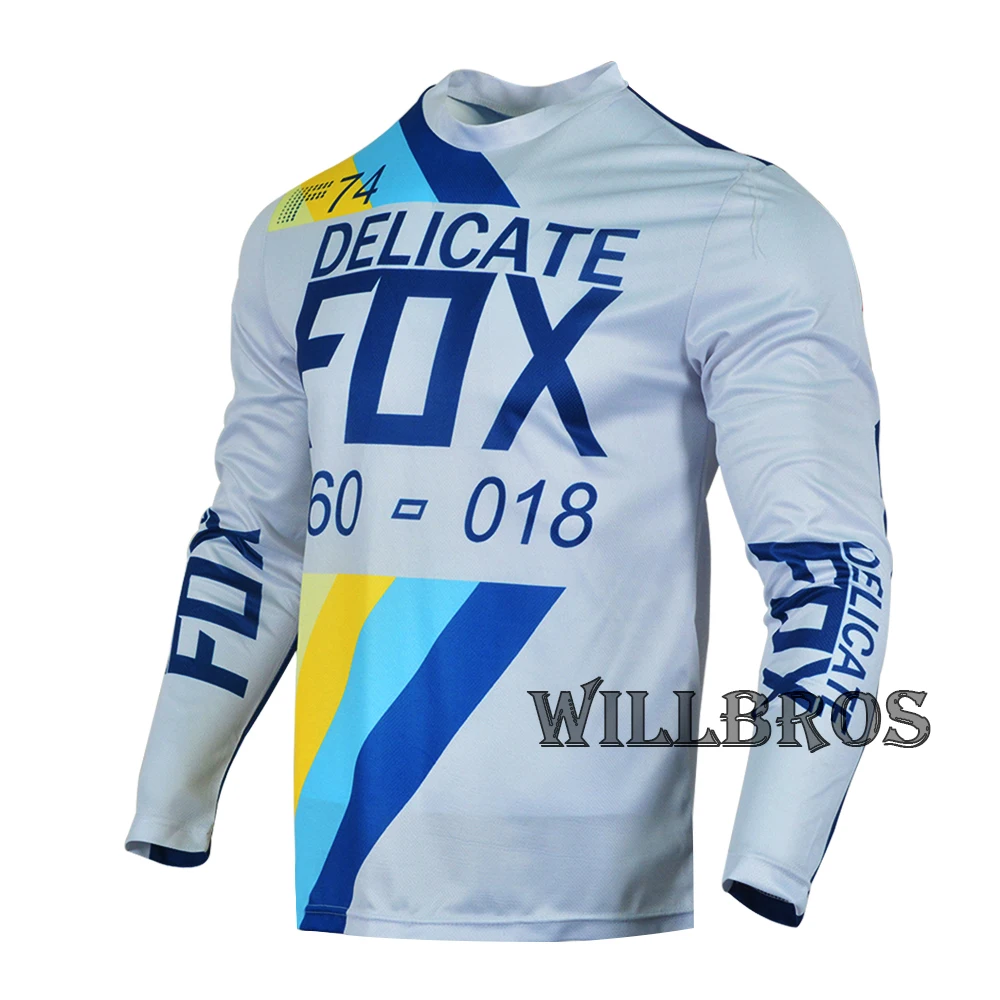 

Motocross Racing 360 Draftr Jersey Delicate Fox Long Sleeve Offroad Mountain Bicycle Cycling Motorbike T Shirt Mens