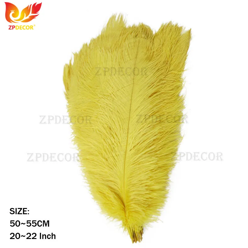 Первоклассный бренд ZPDECOR 50 55 см/20 22 дюйма белые красивые страусиные перья