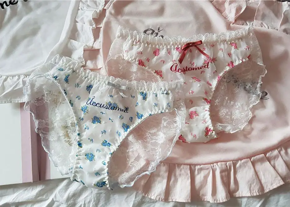 Romanctic Rose милые сексуальные кружевные шифоновые трусики для девочек трусы женское