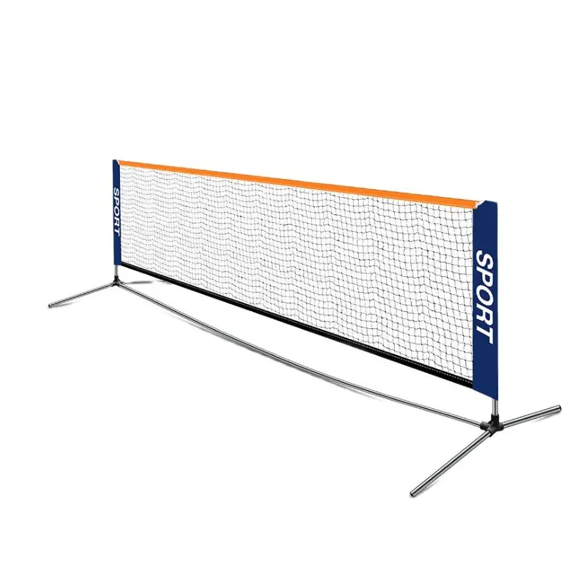 Badminton tennis net frame High quality 6M Simple standard indoor and outdoor  portable adjustable height bracket set