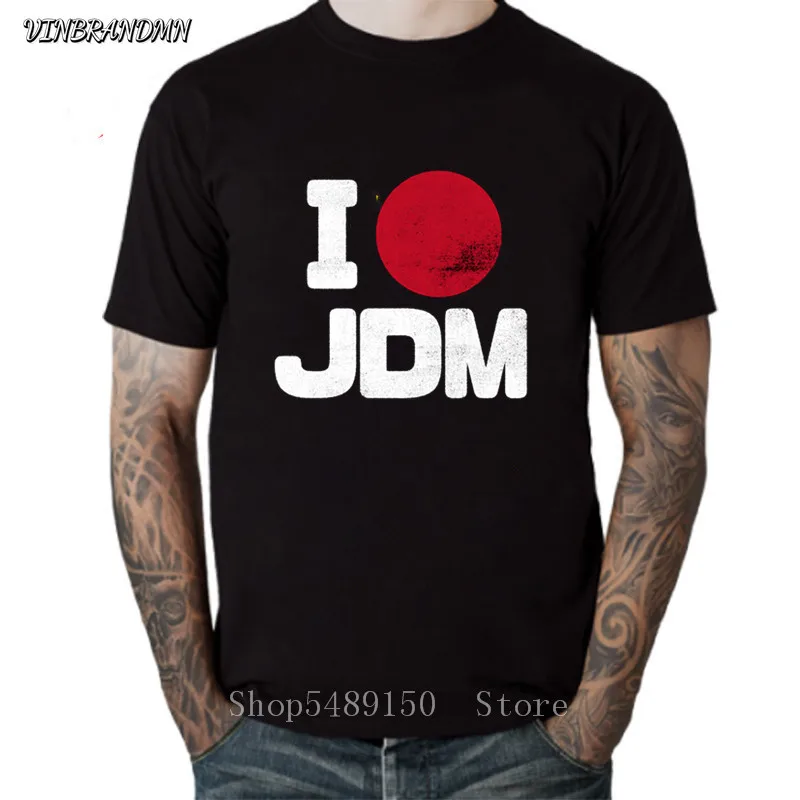 Японский внутренний рынок автомобилей JDM Lover crewneck свободная Мужская футболка 100%