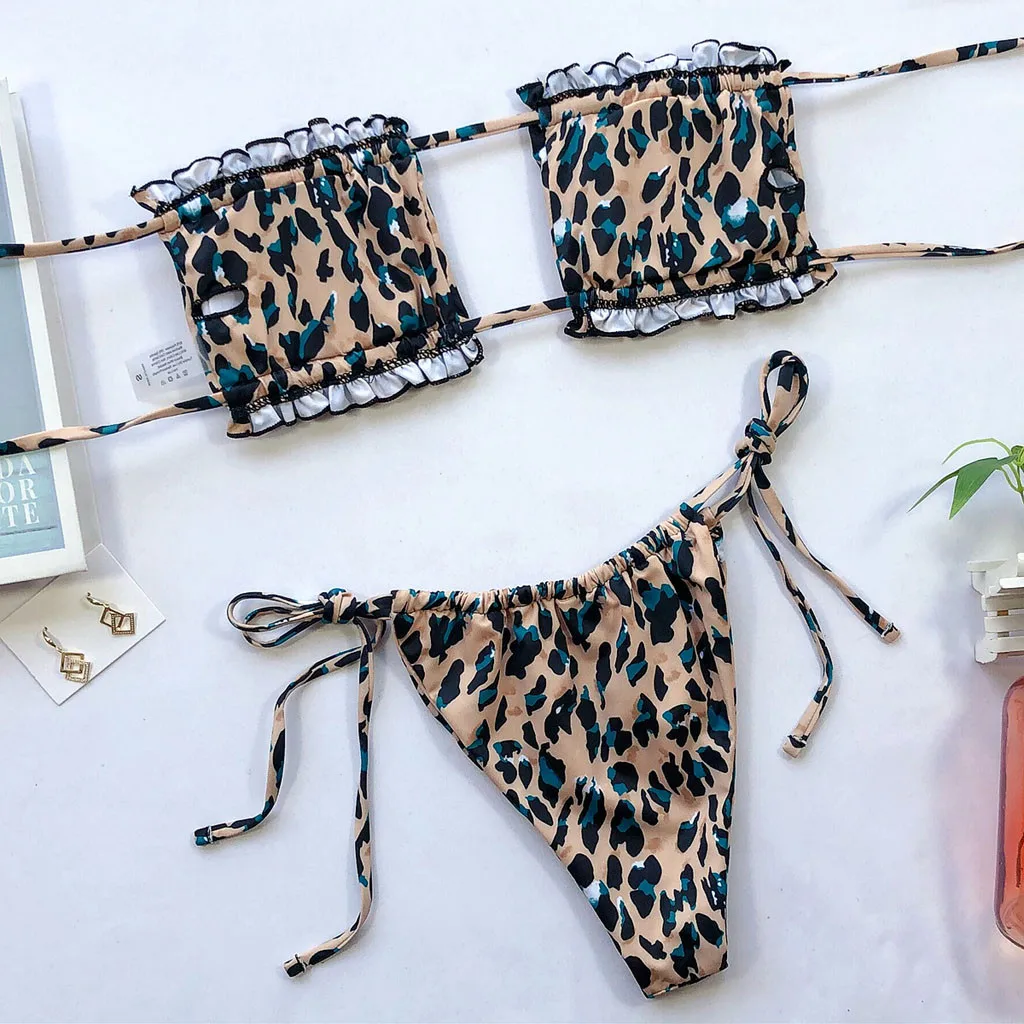 

2021 Women Brazilian Ruched Hollow Sexy Bikini Push-Up Padded two Piece Swimwear Swimsuit Beachwear Set maillot de bain femme