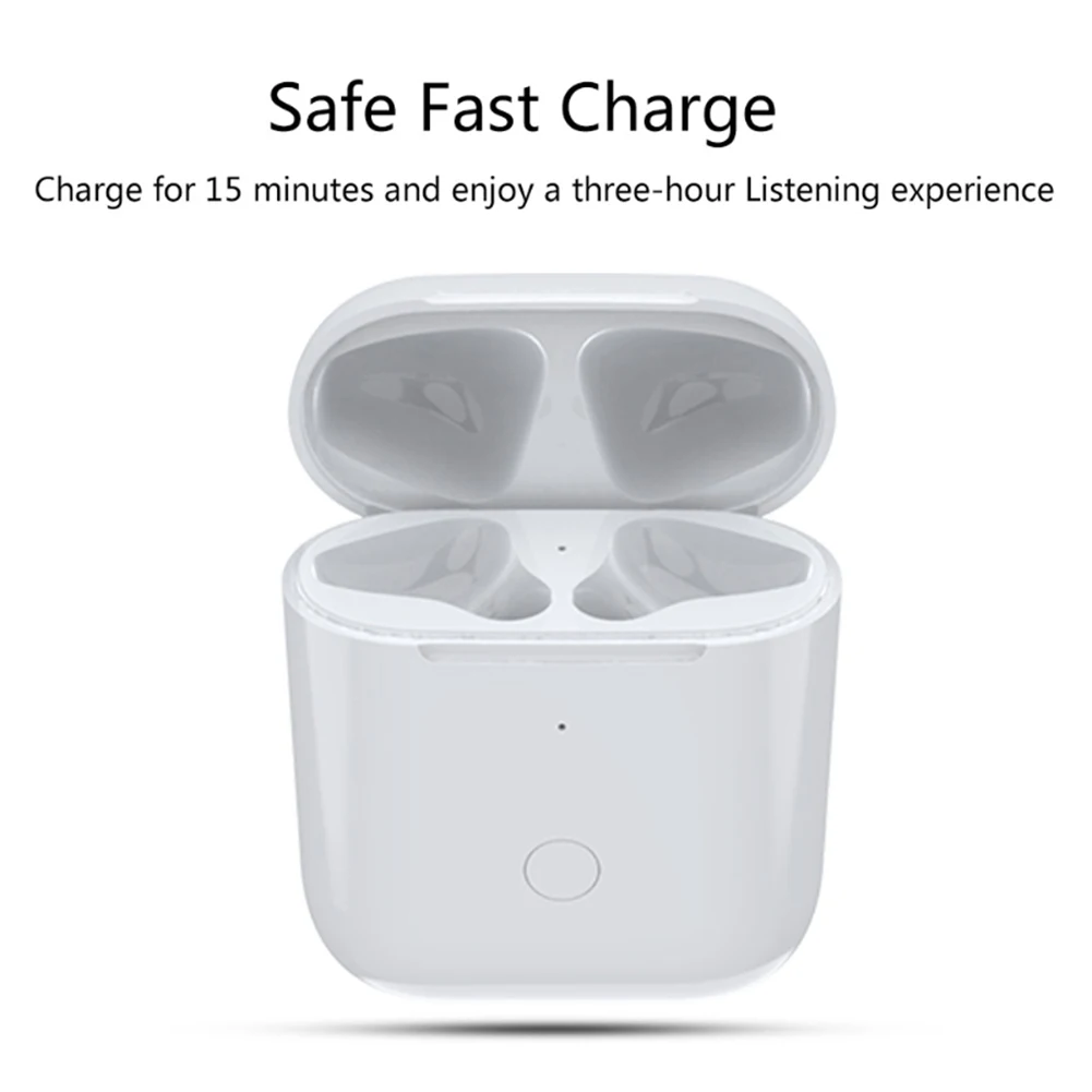 Replacement Wireless Charging Box with LED Indicator Light for Airpods 1/2 Bluetooth-Compatible Earphone 450mAh Charger Case | Электроника