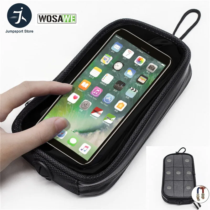 Универсальная прочная Магнитная велосипедная сумка для мотоцикла мобильный