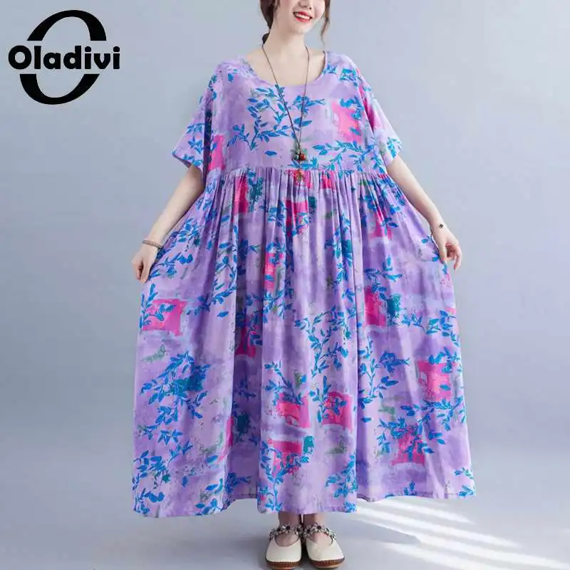 

Платье-туника Oladivi женское летнее, большого размера, 4XL, 5XL, 6XL, 8XL