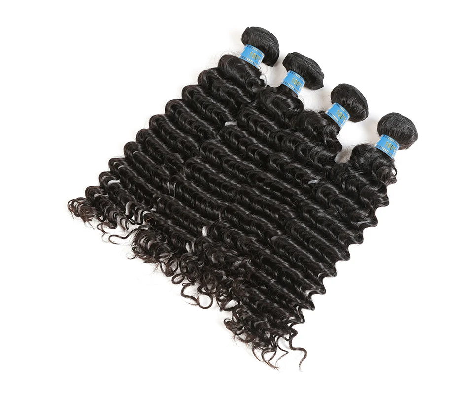 Ali queen hair средний коэффициент 7А перуанские девственные волосы глубокая волна кудрявые человеческие волосы пряди с закрытием 3 пряди с закрытием