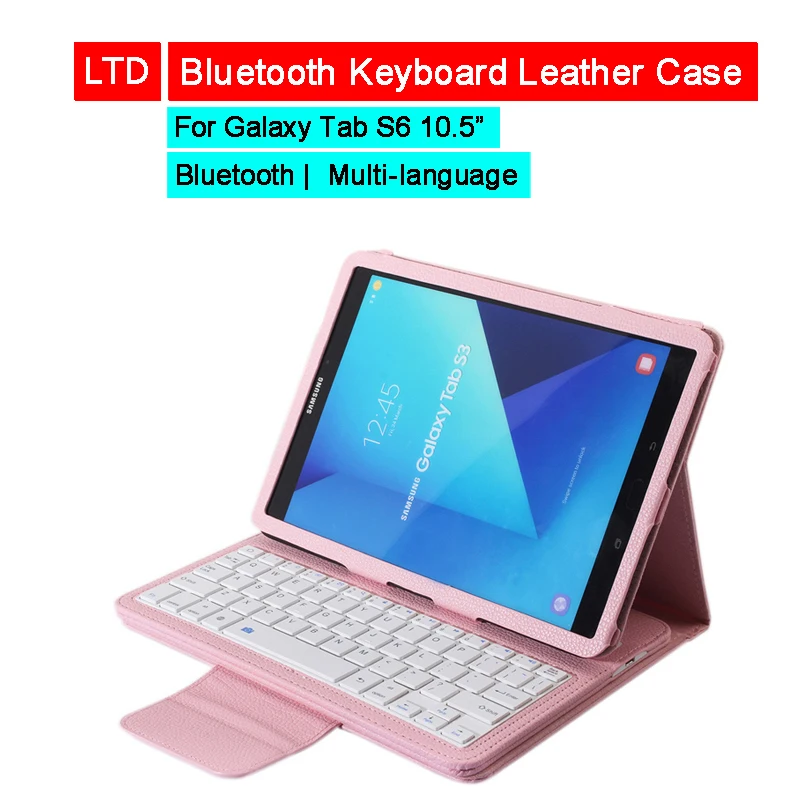 Кожаный чехол с Bluetooth клавиатурой для Galaxy Tab S6 10 5 дюймов T860 T865 русская Арабская