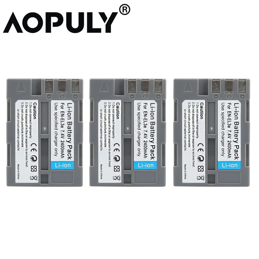 3 battery 1 шт. 2400 мАч EnEL3e baterias для nikon d50 камера батарея EN-EL3e+ ЖК-зарядное устройство для nikon D70 D80 D90 D100 - Цвет: 3 battery