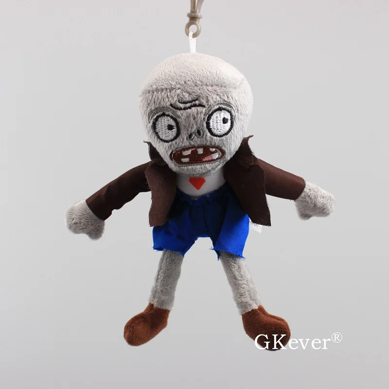 Gray keychain 18 cm Горячая 14 видов стилей Зомби Фигурки растения плюшевые мягкие игрушки куклы - Цвет: Gray keychain 18 cm