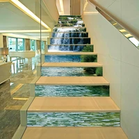 artistic natural scenery stair sticker removable peel stick vinyl staircase sticker for home stair floor decals diy wallpaper