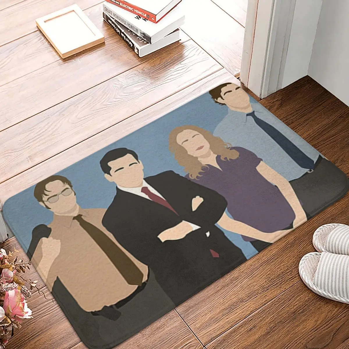 

Коврик для офиса, нескользящий ковер из полиэстера, с мультяшным рисунком, для прихожей, кухни, спальни, балкона