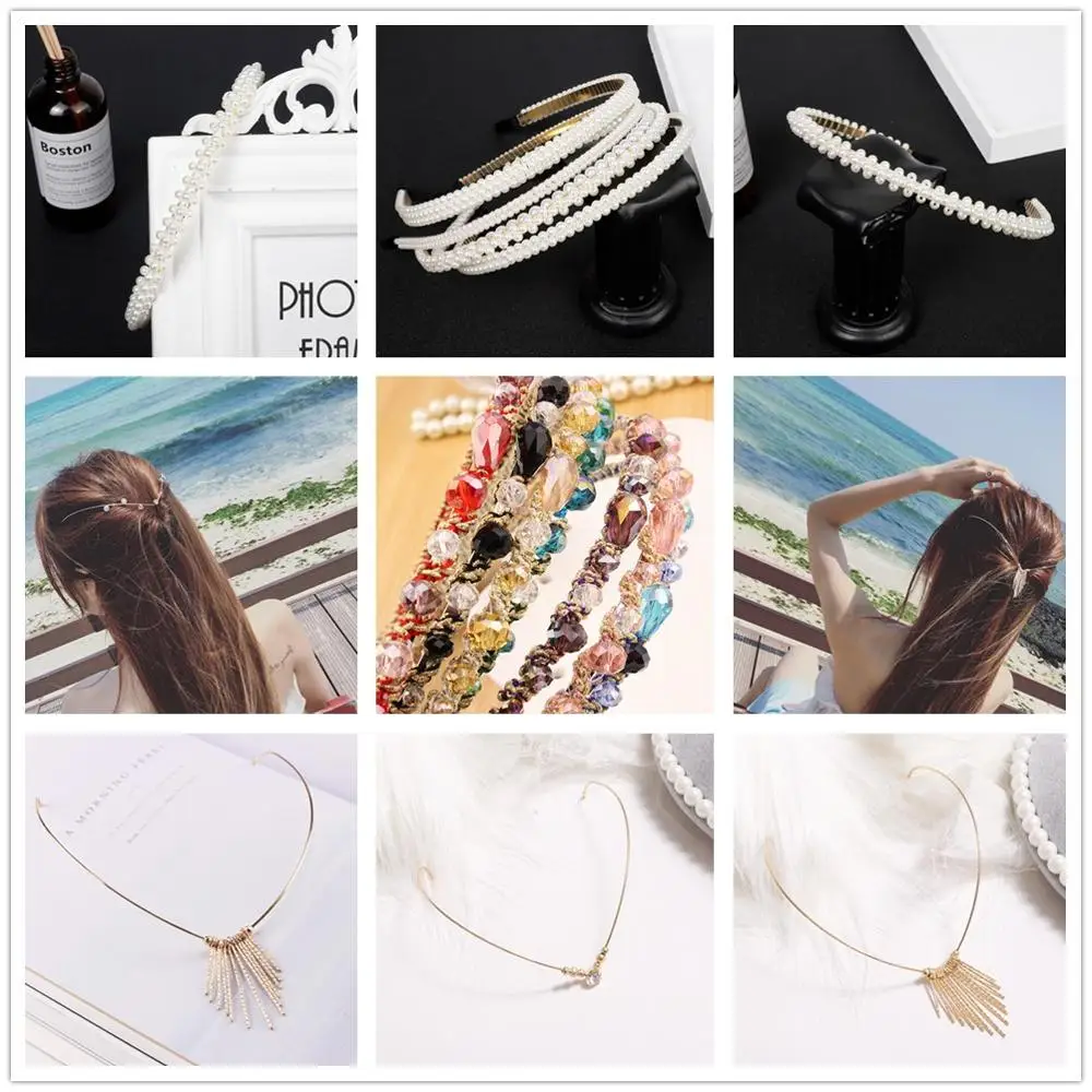 Роскошный ободок Стразы с кристаллами и жемчугом для волос аксессуары повязка на