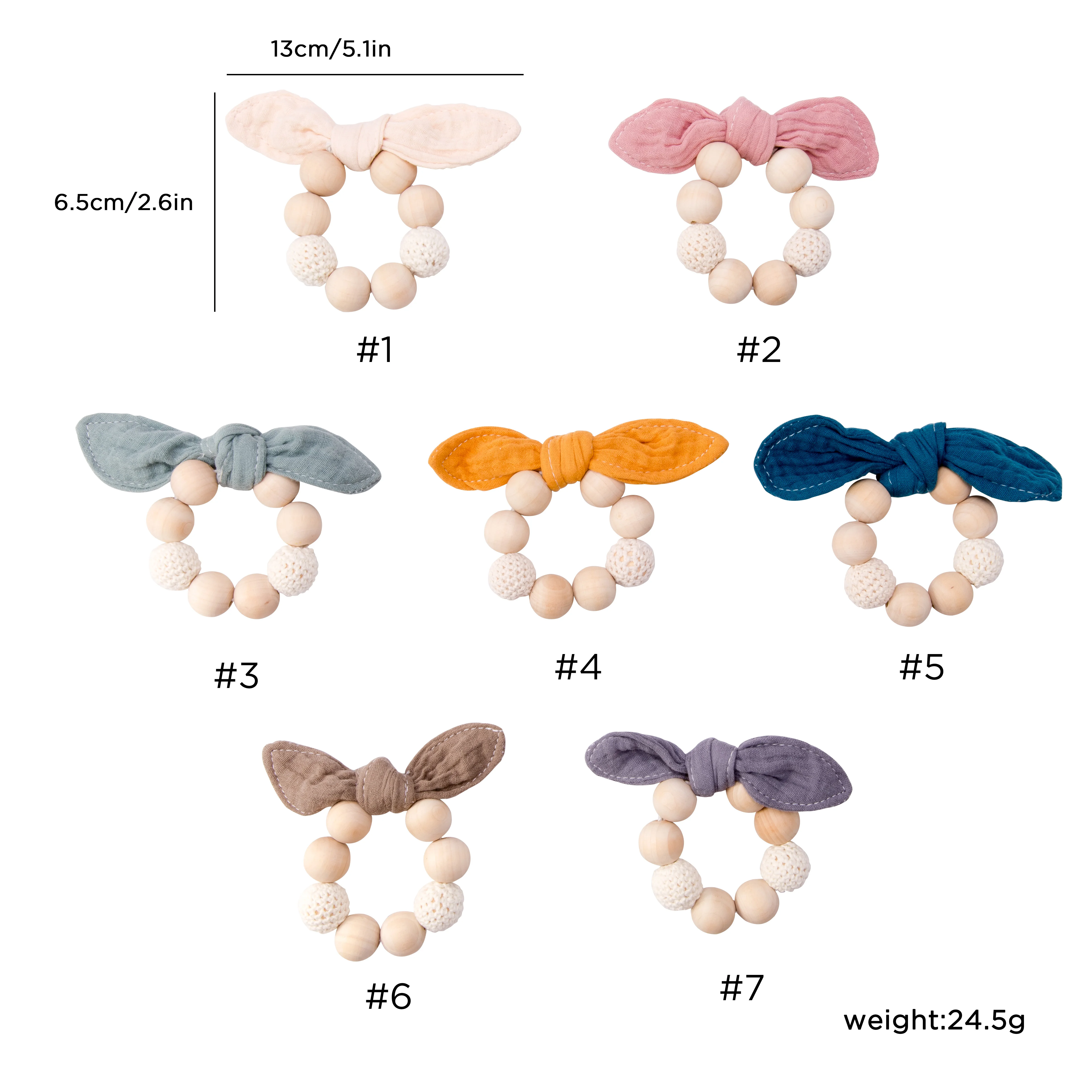 1 шт Детские деревянный Прорезыватель для зубов кормления Браслеты погремушка