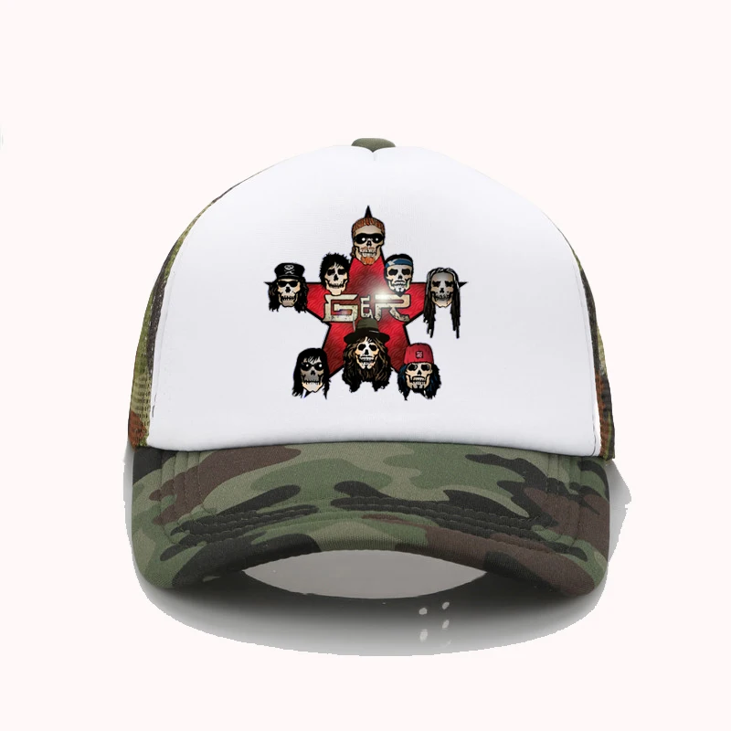 

Guns and roses baseball cap Men and women Summer Trend Cap New Youth Joker sun hat Beach Visor