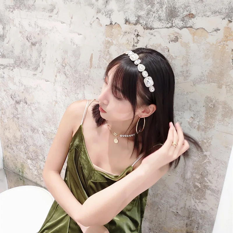 Luxury Shiny Crystal Headbands for Women Sparkly Rhinestone Baroque Hairbands Fashion Woman Hair Accessories |