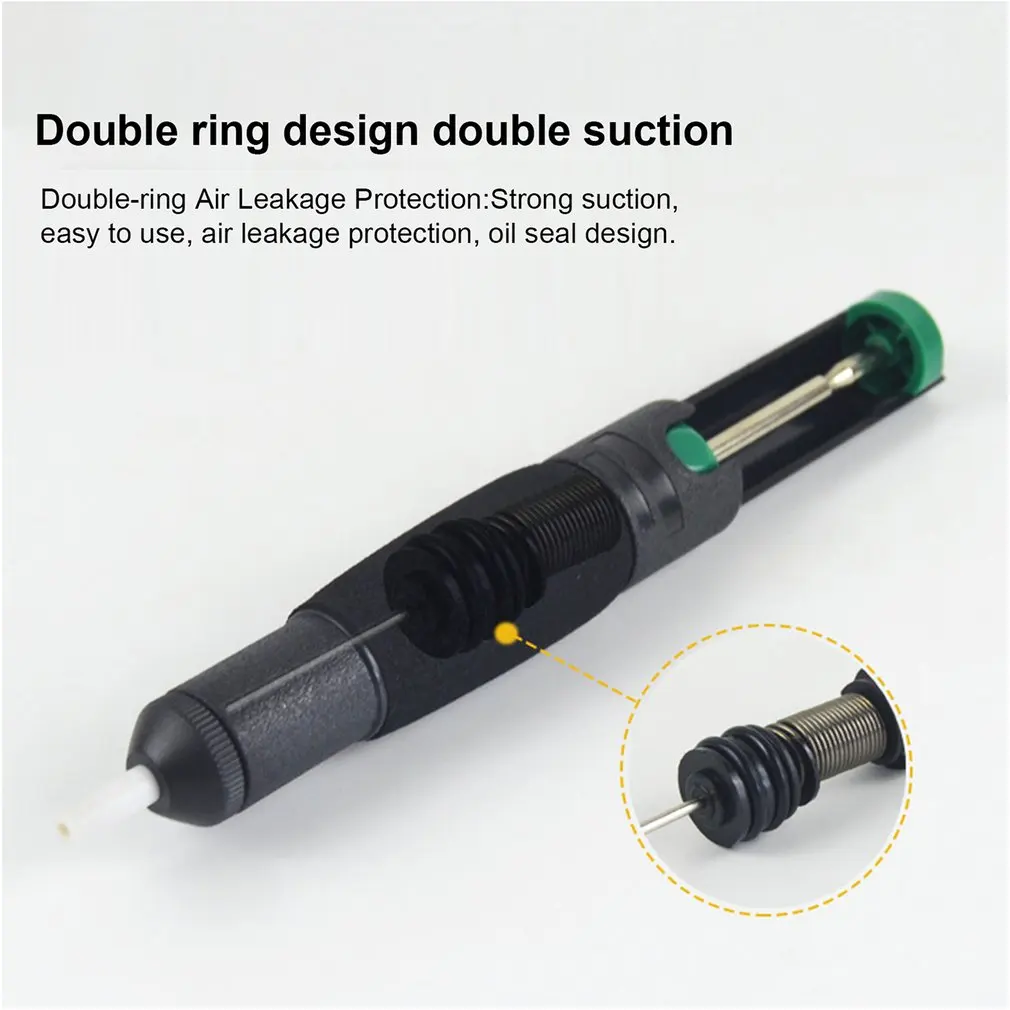 366NA Desoldering Pump Suction Tin Suckers Gun Soldering Iron Piston Solder Clean Single/Double Ring Device | Инструменты
