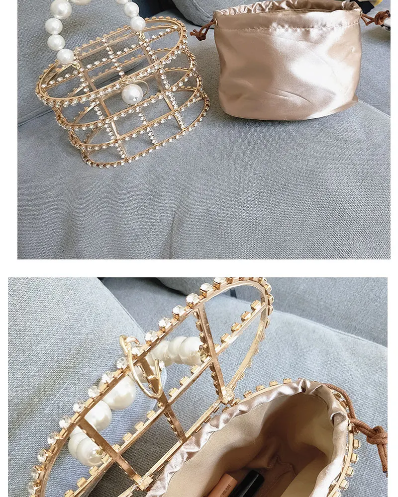 

Brand Designer PU Leather Women's Handbag Retro Pearl Crossbody Bag Small Box Tote