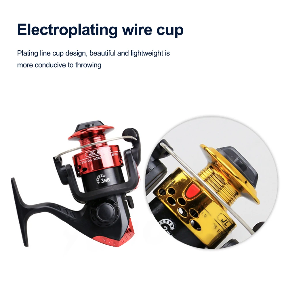 

Fishing Reels Front Drag Fishing Gear Spinning Wheel 3BB 5.2:1 Feeder Coil Fishing Tackle Powerful Spinning Fishing Reels