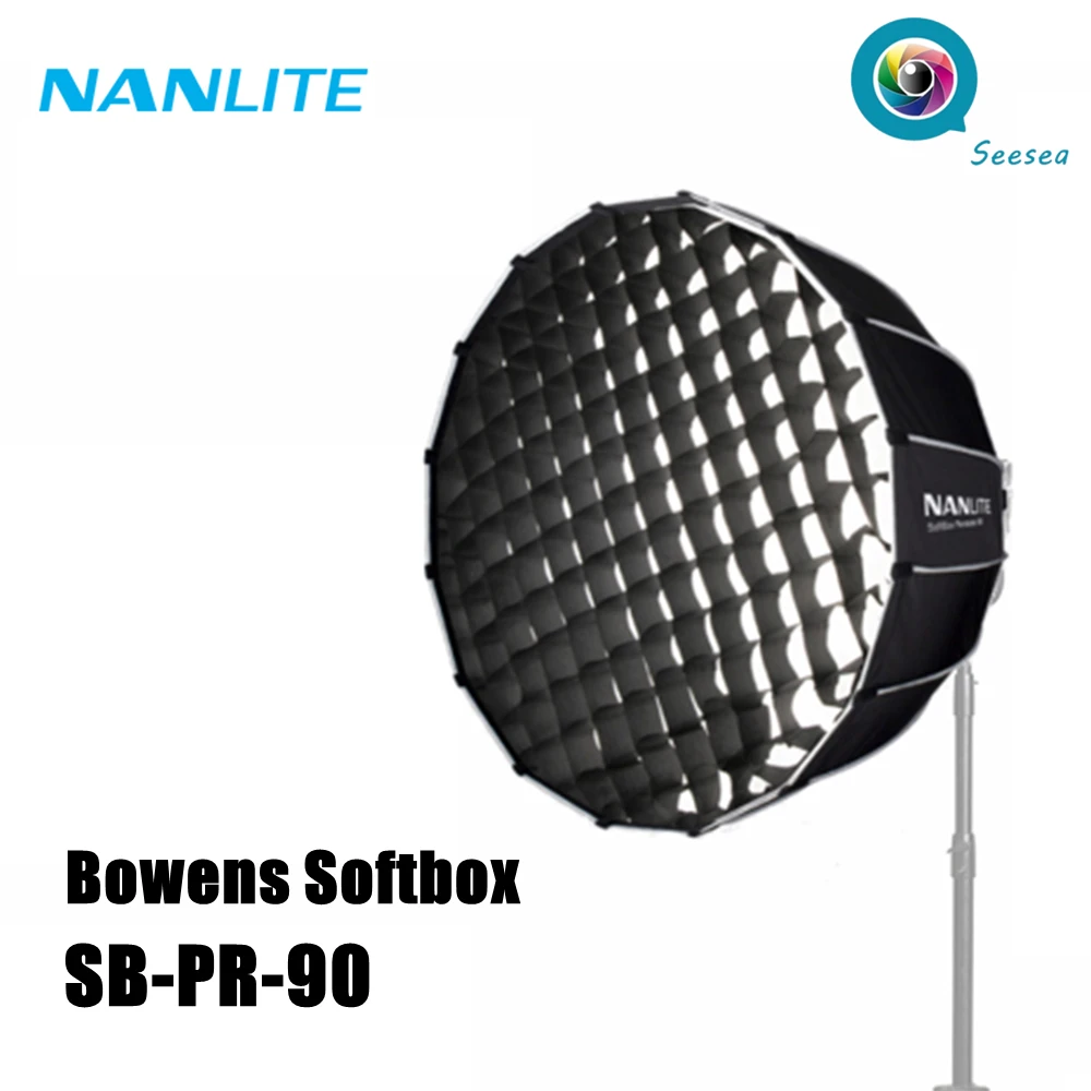 

Портативный зонт-софтбокс Nanlite SB-PR-90 90 см с сеткой и креплением Bowens для внешней вспышки Forza 300 500 P-100 P-200