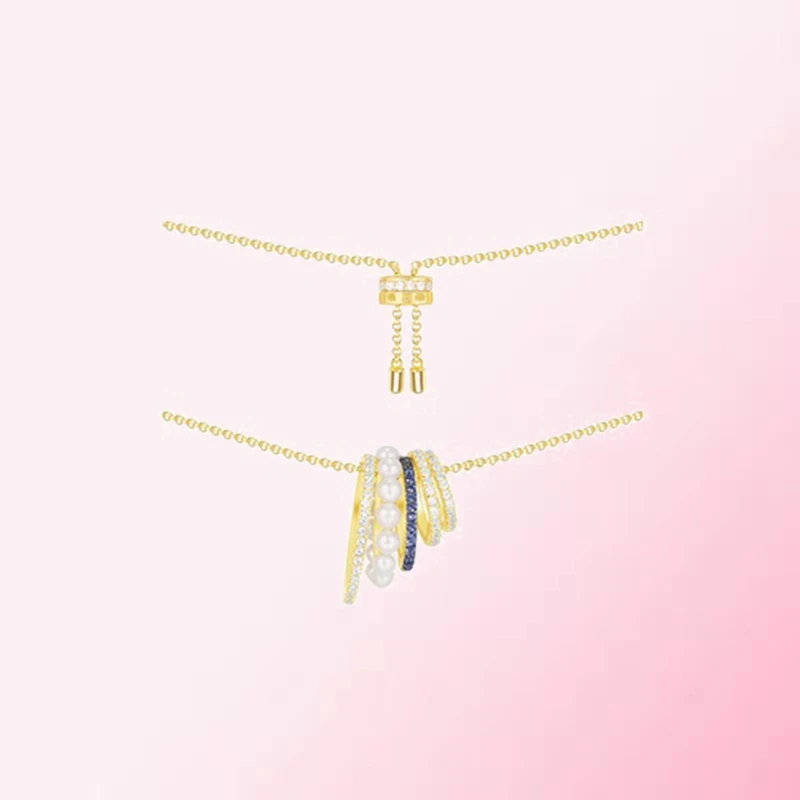

1:1 Make 925 Sterling Silver Customized Multi-color Adjustable Pearl Personalized Exquisite Necklace