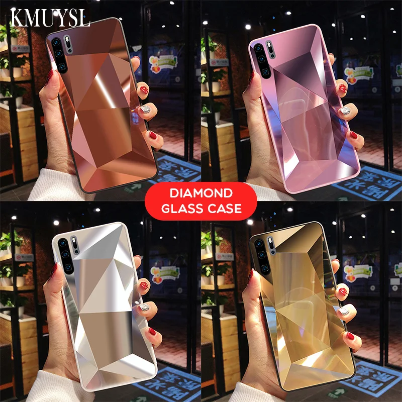 Глянцевый зеркальный 3D чехол для Huawei P40 Mate 30 20 10 P20 Lite P30 Pro Y5 Y6 Y7 Y9 P Smart 2019 Honor 10i