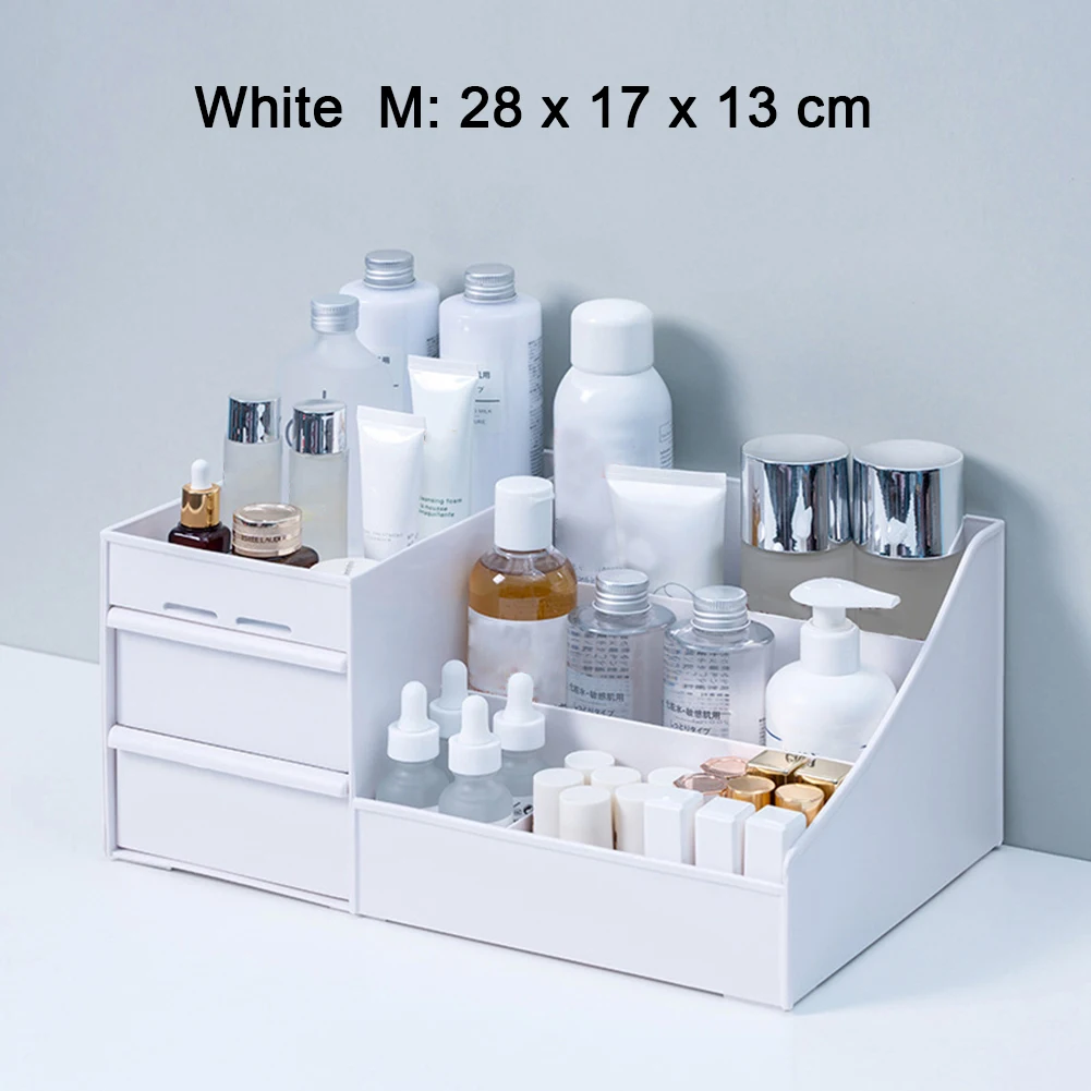 Ящик для хранения косметики вместительный пластиковый ящик органайзер макияжа