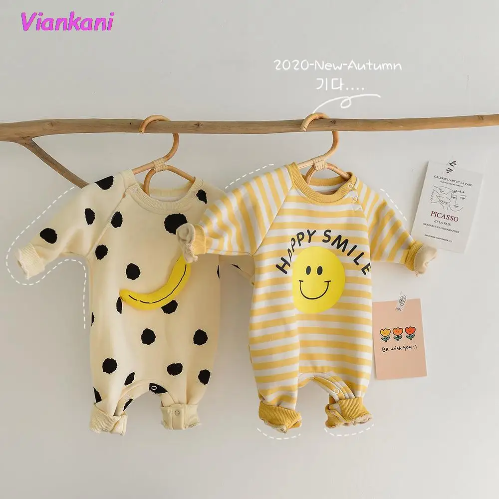 

Autumn Baby Rompers Baby Girls Clothes 3D Banana Baby Jumpsuit Infant Girl Clothing 2021 Cartoon Jumpsuit