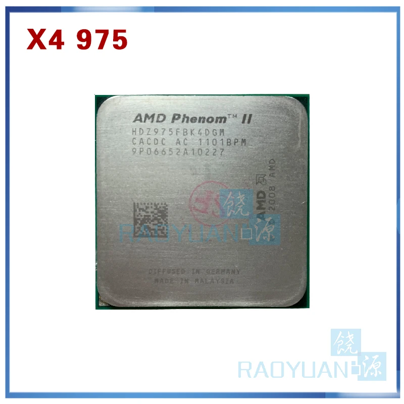 

Процессор AMD Phenom II X4 975 (3,6 ГГц/6 МБ/4 ядра/разъем AM3/938-pin) HDZ975FBK4DGM для настольного компьютера