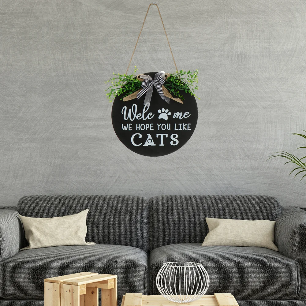 

1pc Rustic Welcome Sign Wall Hanging Wood Board Door Decoration Accessory