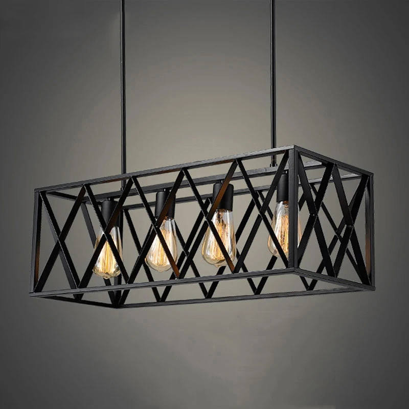 

Винтажный подвесной светильник для бара, лампа чердака, железная клетка для кафе, ресторана, зала, коридора, одежда для гостиной, столовой