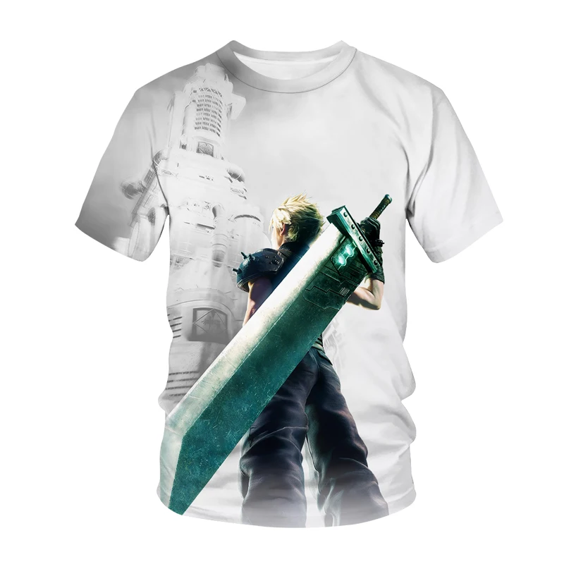 

Final Fantasy VII T-Shirts Anime Game Cosplay 3D Print Streetwear Men Women Fashion Oversized T Shirt Harajuku Tees Tops Clothes