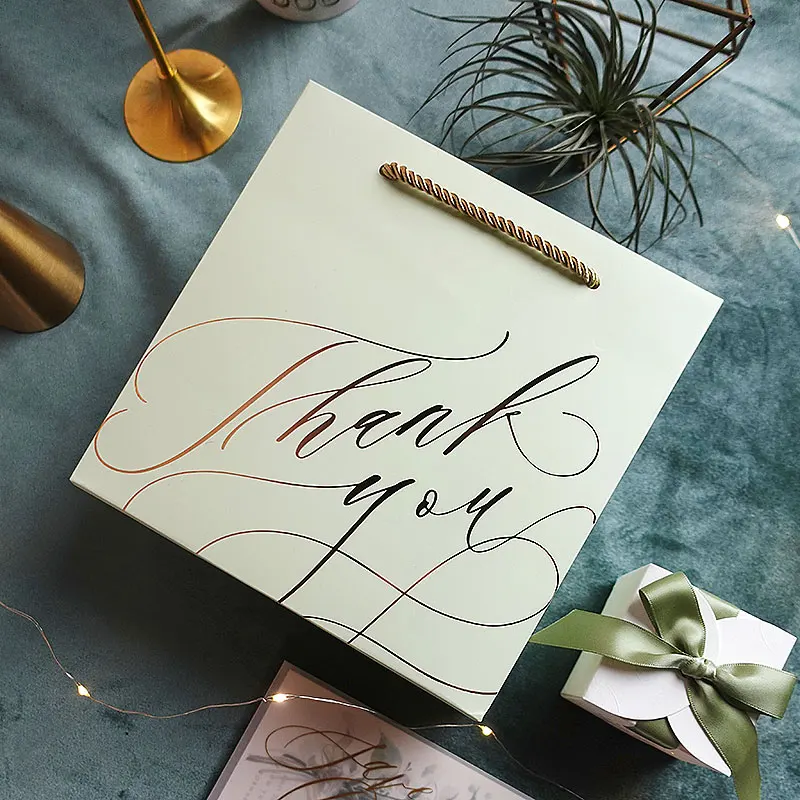 1 шт &quotспасибо&quot бумажные подарочные пакеты с ручками для дня рождения Детские